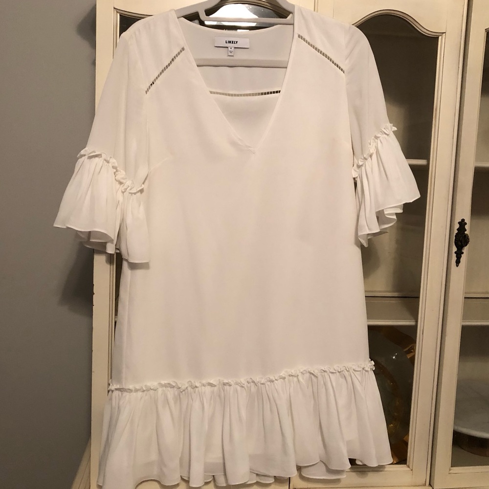 Likely white drop waist dress